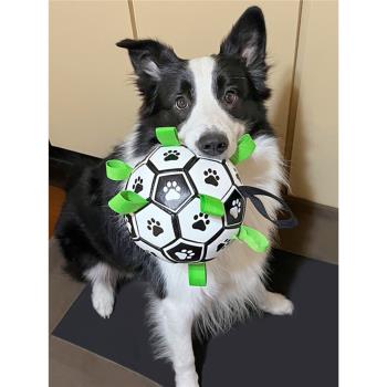 狗狗玩具球耐咬磨牙邊牧拉布拉多馬犬柯基狗咬鈴鐺球足球寵物用品