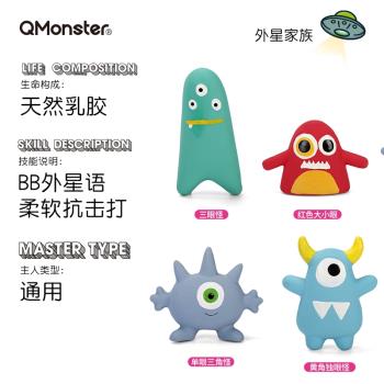 【喵旺財】狗玩具Qmonster可愛乳膠發聲叫寵物磨牙小狗幼成犬玩具
