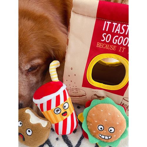 GiGwi貴為寵物狗狗玩具毛絨發聲漏食掏掏樂益智趣味解悶發聲玩具