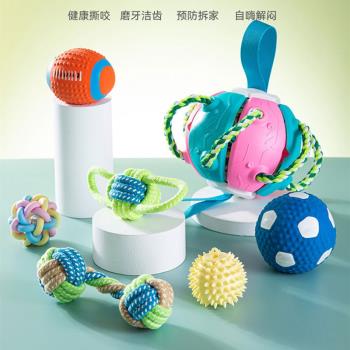 狗狗磨牙玩具耐咬發聲自嗨玩具球寵物用品柴犬邊牧泰迪法鬥鬥牛犬