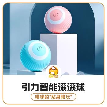 喵咪先生引力智慧滾滾球寵物貓玩具球磨牙耐咬自嗨解悶電動逗貓球