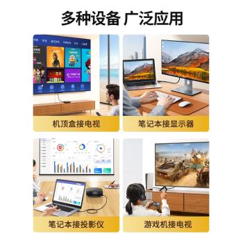 秋葉原hdmi線4K電視電腦機頂盒投影儀顯示器8K高畫質2.1連接線2.0