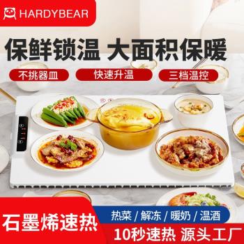 110V美規折疊暖菜板飯菜保溫板多功能石墨烯加熱板恆溫矽膠熱菜板