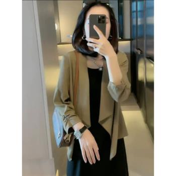 2025年春季新款女裝高階感洋氣輕奢加厚西服上衣別致寬松西裝外套