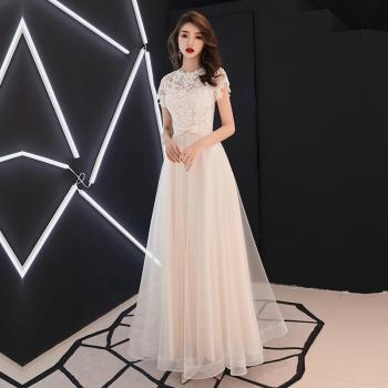 小眾連衣裙宴會主持夏季晚禮服