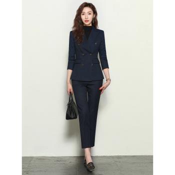 高階長袖時尚氣質工作服職業套裝