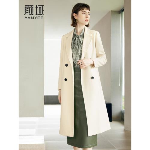 顏域氣質中長款風衣女2025新款秋季時尚通勤大衣高級感英倫風外套