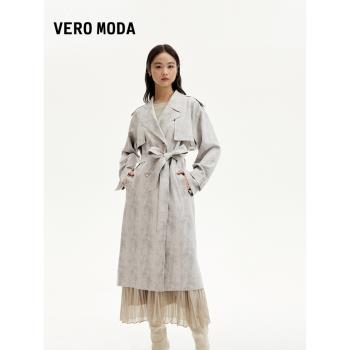 Vero Moda翻領寬松中長款風衣