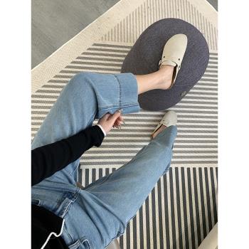 巨顯瘦高腰直筒九分窄版牛仔褲