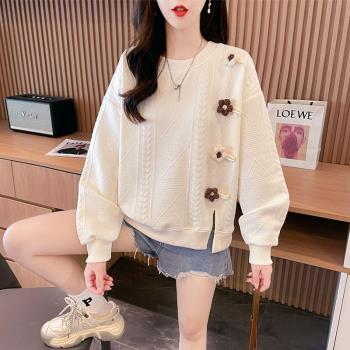 加絨加厚短款衛衣女秋冬季2024新款寬松小個子設計感小眾上衣外套
