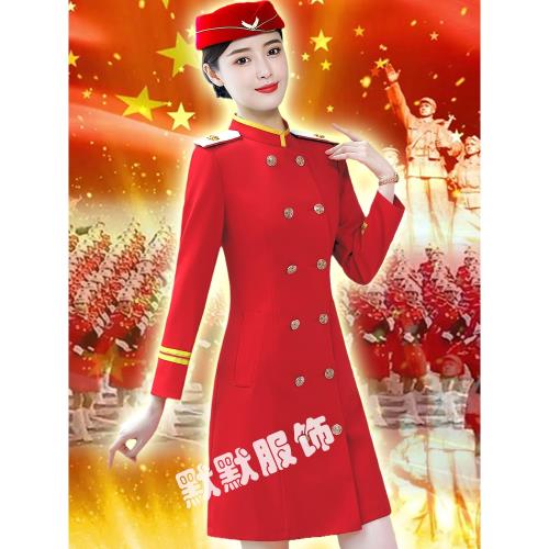 秋冬軍鼓隊服裝套裝女款打鑼鼓管樂隊表演打鼓服喜事文工團演出服