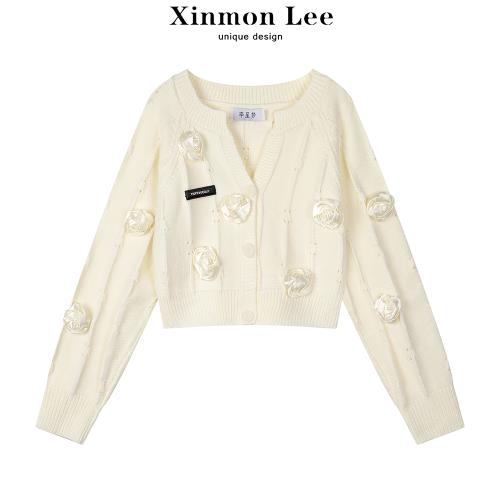 XinmonLee奶fufu秋冬2025新款小眾別致上衣溫柔氣質小個子毛衣女