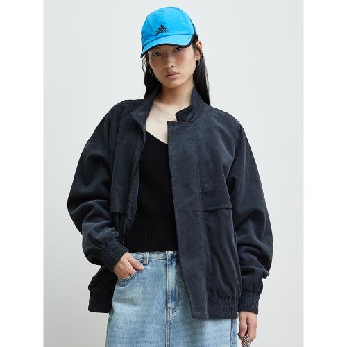 ROHEME復古條絨立領燈芯絨外套女春秋設計感短款美式寬松休閑夾克