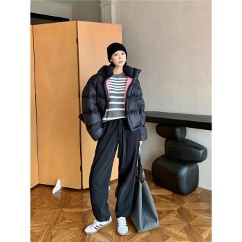 現貨撿漏合集DONGDONGZHOU 秋冬無膽白鵝絨服拼色短款羽絨服外套