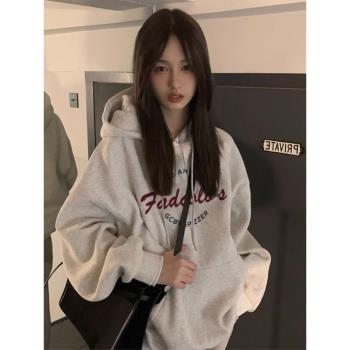 慵懶加厚女款山東即墨灰色衛衣