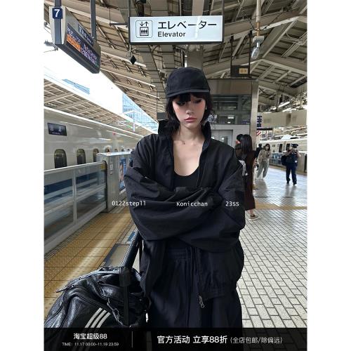 城市獵人黑色立領oversize上衣