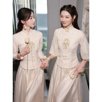 姐妹團旗袍顯瘦中國風復古伴娘服