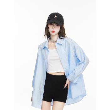 POLO藍色小個子寬松疊穿外套