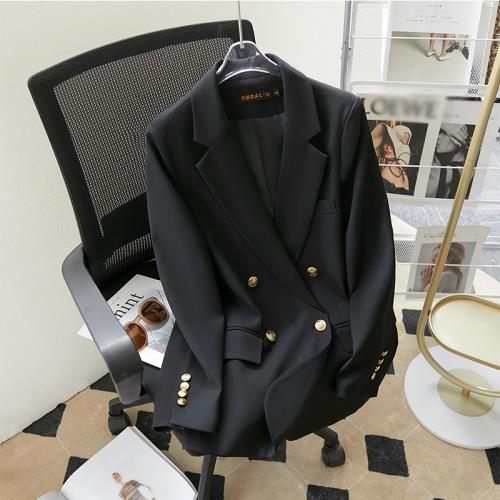 【骨折清倉】金扣西裝外套女小眾高級設計感韓版修身休閑氣質西服