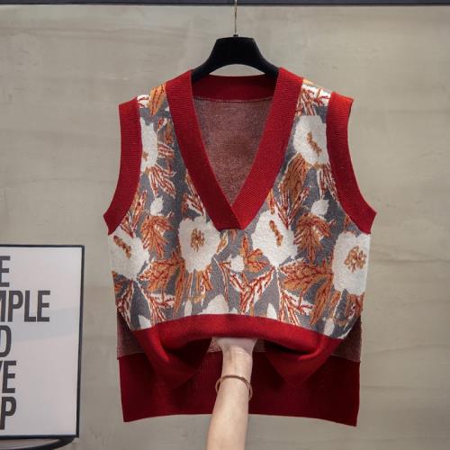 開叉v領針織馬甲背心女2025秋冬新款寬松馬夾外穿上衣毛衣坎肩潮