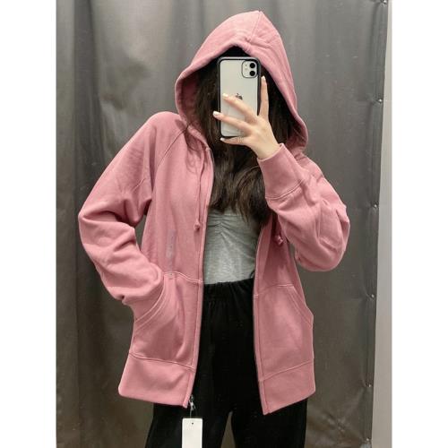 連帽衛衣女秋裝2025年新款韓版寬松顯瘦運動休閑拉鏈開衫長袖外套