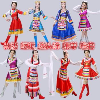 女裝/少數民族服裝/蒙古服裝/舞臺演出服裝/藏族舞蹈服飾藏族水袖