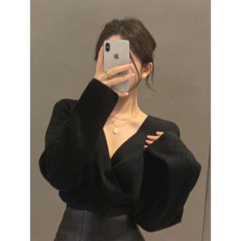 慵懶爆款內搭v領設計感小眾上衣
