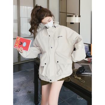 chic風衣韓版學生連帽早秋工裝