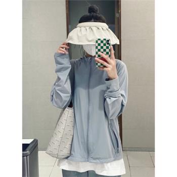 冰絲防曬衣女春秋薄款透氣百搭2024年新款防曬服運動開衫上衣外套