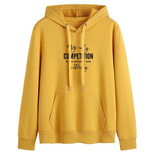 正肩衛衣女2025新款秋冬加絨加厚連帽字母洋氣上衣寬松短款外套潮