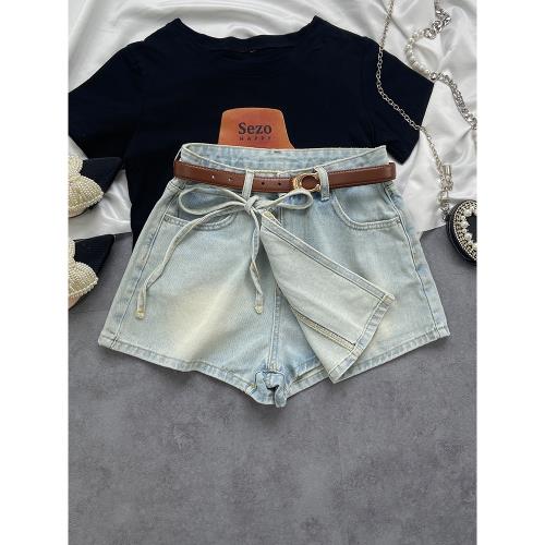 牛仔短褲裙女夏季薄款2025年新款時尚潮流高腰A字版顯瘦爆款短褲