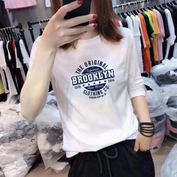 女裝純棉七分袖t恤寬松韓版上衣
