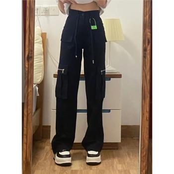 美式設計感小眾直筒ins高街工裝
