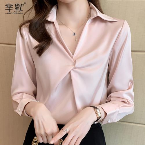 2025秋冬別致上衣女法式輕熟風洋氣襯衫設計感小眾時尚百搭襯衣女