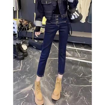 梨形身材高腰小腳大碼胖mm鉛筆褲