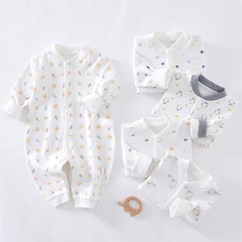 新款新生兒春季爬爬服男女寶寶洋氣舒適連體衣3嬰幼兒春秋外出服5