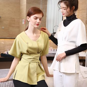 秋冬美容師工作服女高階美容院工服氣質SPA足浴養生館技師服套裝
