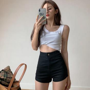 潮流性感高腰辣妹休閑牛仔短褲