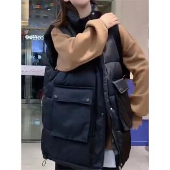 中長款韓版寬松麵包服羽絨棉馬甲