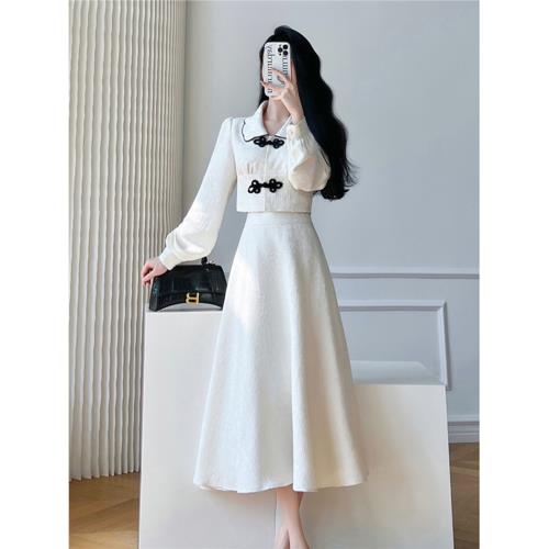 2025春季新款小香風套裝高級感氣質女神范復古半身裙兩件套裙子女