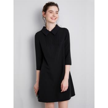 赫本風禮服中長款顯瘦小黑裙