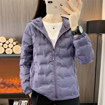 (免運)石墨烯女短款保暖運動輕薄羽絨服