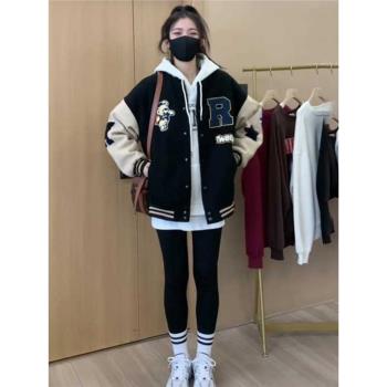 外套女寬松中長款顯瘦上衣棒球服