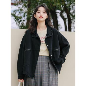 chic個性拉鏈夾克上衣牛仔外套