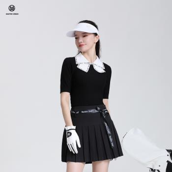 MG高爾夫服裝女上衣短裙套裝戶外休閑運動裙時尚修身速幹短袖半裙