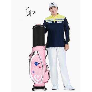 PGM高爾夫球包女士伸縮球桿包 高爾夫航空託運包防水尼龍四輪包袋