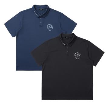 韓國高爾夫服裝24SS男女通用翻領POLO衫短袖T恤戶外運動夏季上衣