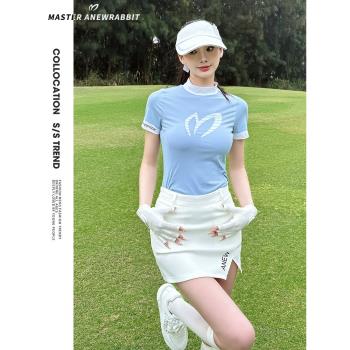 韓國master高爾夫球服裝女士夏季速幹短袖包臀短褲裙golf運動套裝