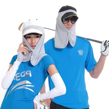 日本MEGA -3度高爾夫防曬圍脖帽套男女防紫外線戶外面罩冰絲涼感