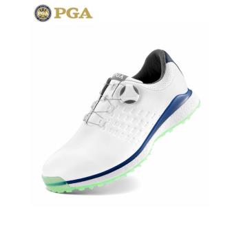 新款PGA高爾夫球鞋男士防水透氣旋鈕運動鞋爆水花軟底golf shoes